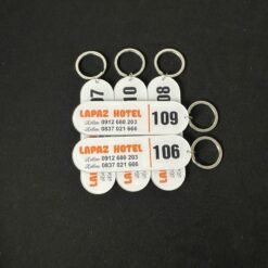 Móc khóa phòng resort khách sạn 2 mặt