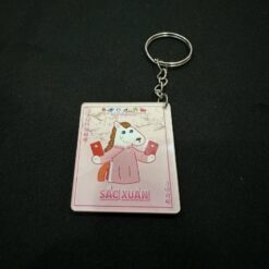 Móc khóa hình chữ nhật mừng sắc xuân