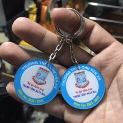 Móc khóa tên và logo trường học