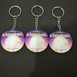 Móc khóa hình tròn, in màu sắc nét