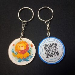 Làm móc khóa hình tròn in 2 mặt