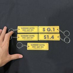 Móc khóa nhà nghỉ in theo yêu cầu