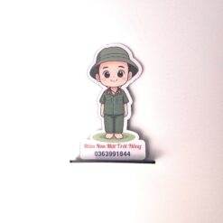 Standee chú bộ đội nền sáng