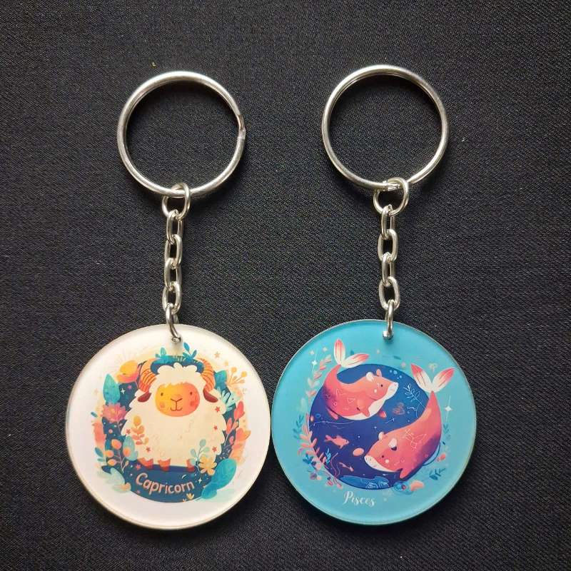 Móc khóa 12 cung hoàng đạo dạng tròn