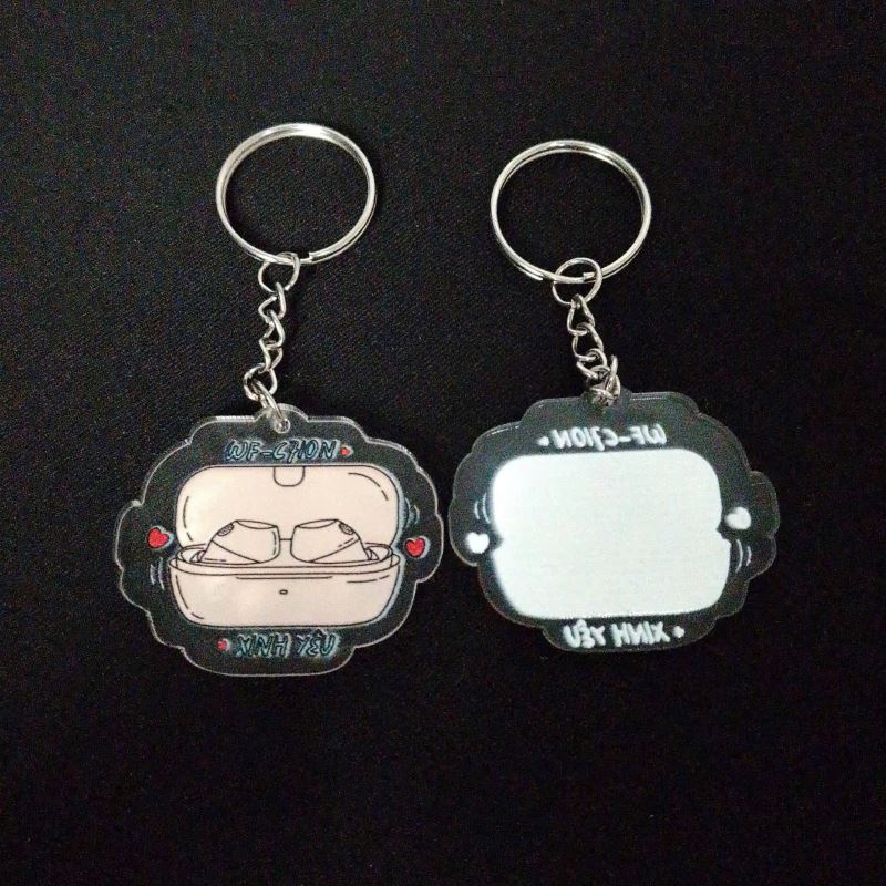 Móc khóa in UV được in 1 mặt