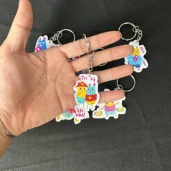 Móc khóa biểu cảm nhân vật in theo yêu cầu