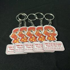 Móc khóa quà tặng năm mới in theo yêu cầu