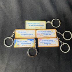 Móc khóa mica hình chữ nhật