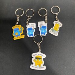 Móc khóa mica đa dạng biểu cảm