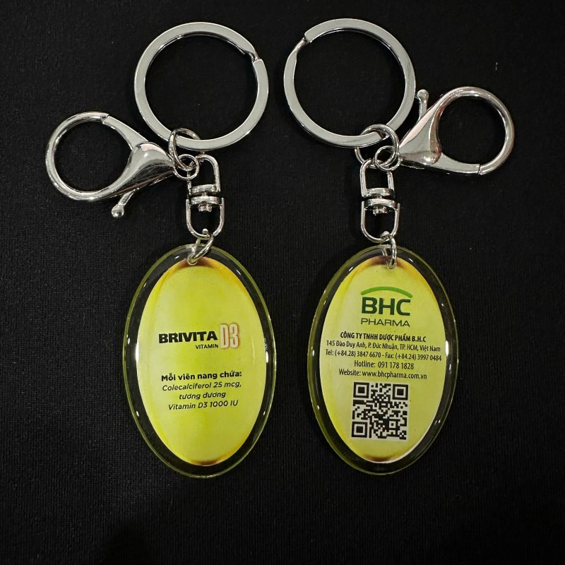 Móc khóa chùm in nhựa dẻo cho doanh nghiệp