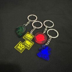 Móc khóa mica in hình chất lượng