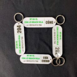 Móc khóa villa in số phòng và chữ