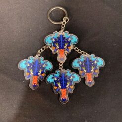 Móc khóa mica in uv theo biên dạng