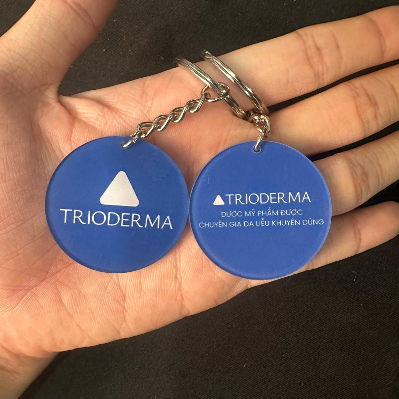 Móc khóa tròn công ty dược mỹ phẩm