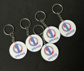 Móc khóa dạng tròn in theo yêu cầu Móc khóa mica ngành học trong trường